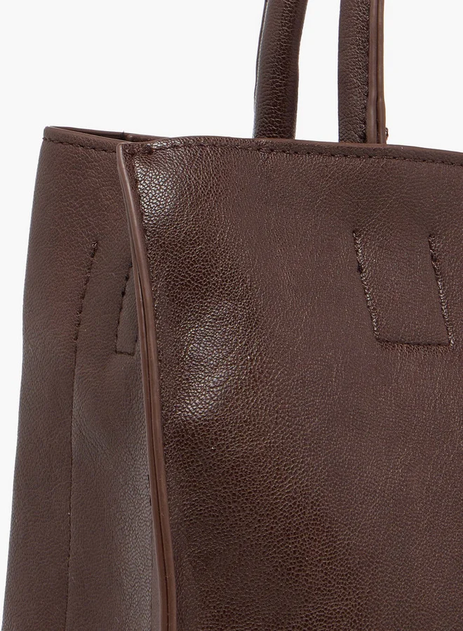 فلورا بيلا من شو إكسبرس Solid Tote Bag with Adjustable Strap and Detachable Pouch