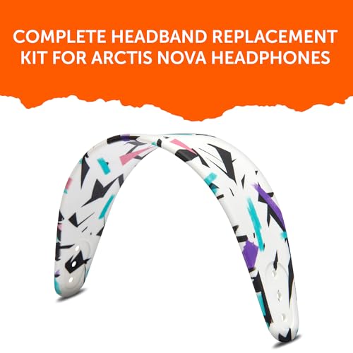 WC HeadbandZ Arctis Nova - Upgraded Silicone Headband for Arctis Nova Headsets by Wicked Cushions - Enhanced Flexibility, Comfort, and Style with Matching Earpad Designs| 90's White - Image 5