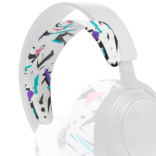 WC HeadbandZ Arctis Nova - Upgraded Silicone Headband for Arctis Nova Headsets by Wicked Cushions - Enhanced Flexibility, Comfort, and Style with Matching Earpad Designs| 90's White - Image 1
