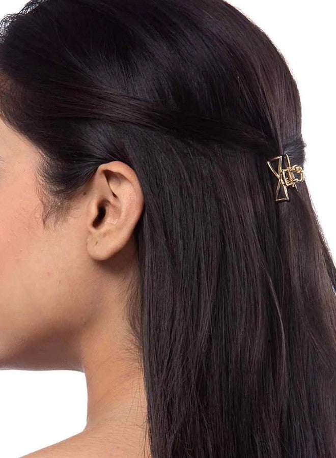 fabula Jewellery Combo of 6 Mini Hair Claw - Gold Tone - Star, Heart Shape - For Women & Girls Stylish Latest (MUH191_Z2)- For Women & Girls Stylish Latest - Image 3
