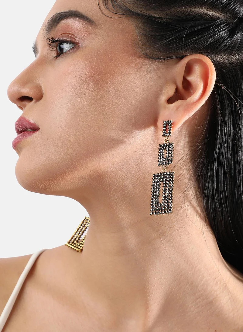 SOHI Twilight Geometric Artificial Drop Earring Jewellery