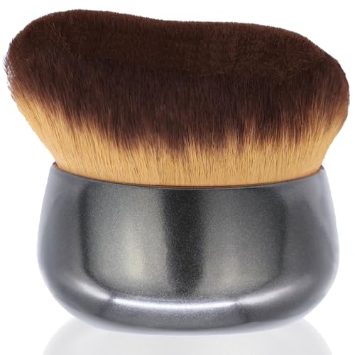 EOICCEOH Extra Large Body Makeup Brush For Self Tanner, Leg Makeup &Bronzer Blend,75 mm Wide-headed Kabuki Brush Provides More Even& Pretty Application, Sunscreen Face& Back Makeup Brush, Wet& Dry Use- Black - Image 1