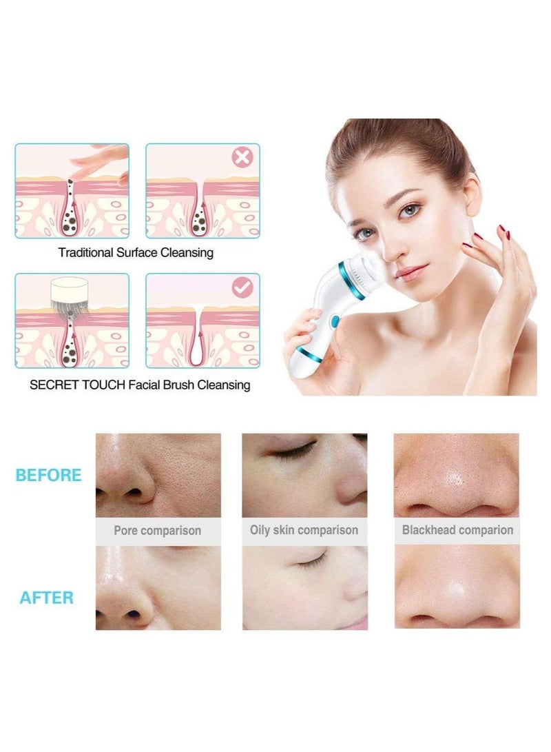 4 in 1 Facial Cleansing Brush Rechargeable Facial Brush Set - Image 2