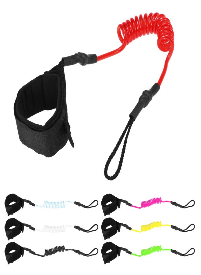 4 Feet Ankle Leash Surfing Elastic Coiled Stand UP Paddle Board Leg Rope Surfboard Ankle Leash - Image 4