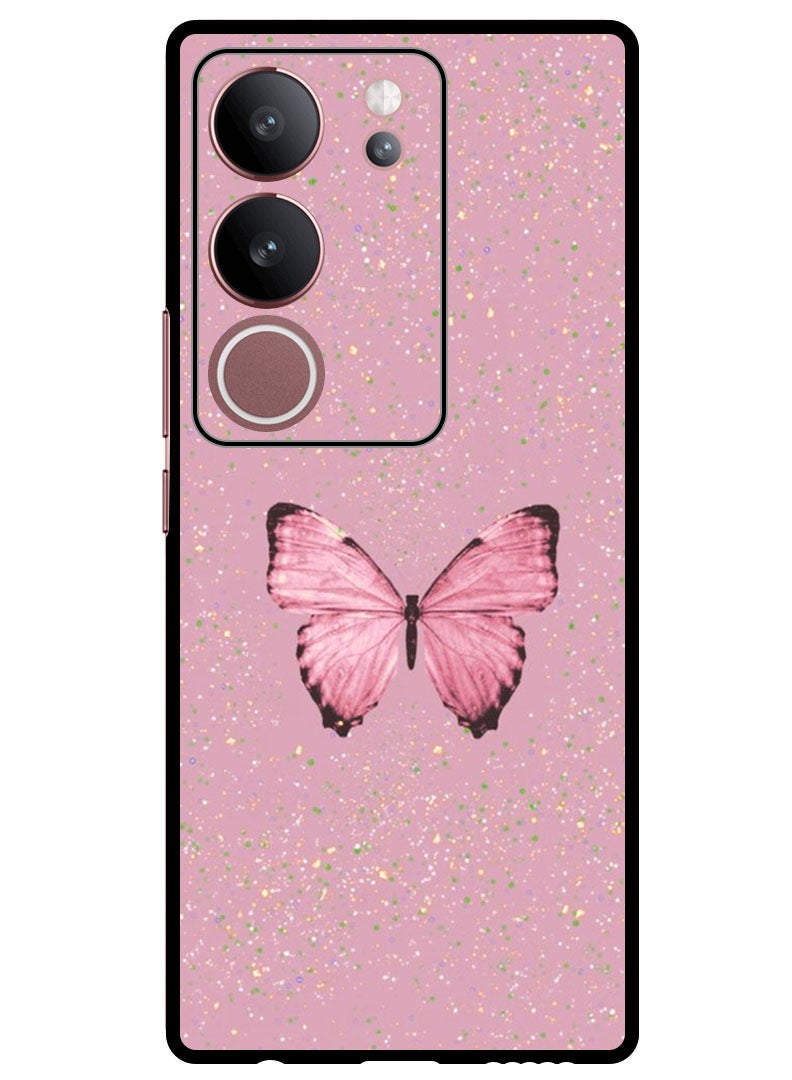 Theodor غطاء واقي مضاد للخدش ومقاوم للصدمات لهاتف Vivo V29 - V29 Pro بتصميم فراشة لامعة 1 - Image 1