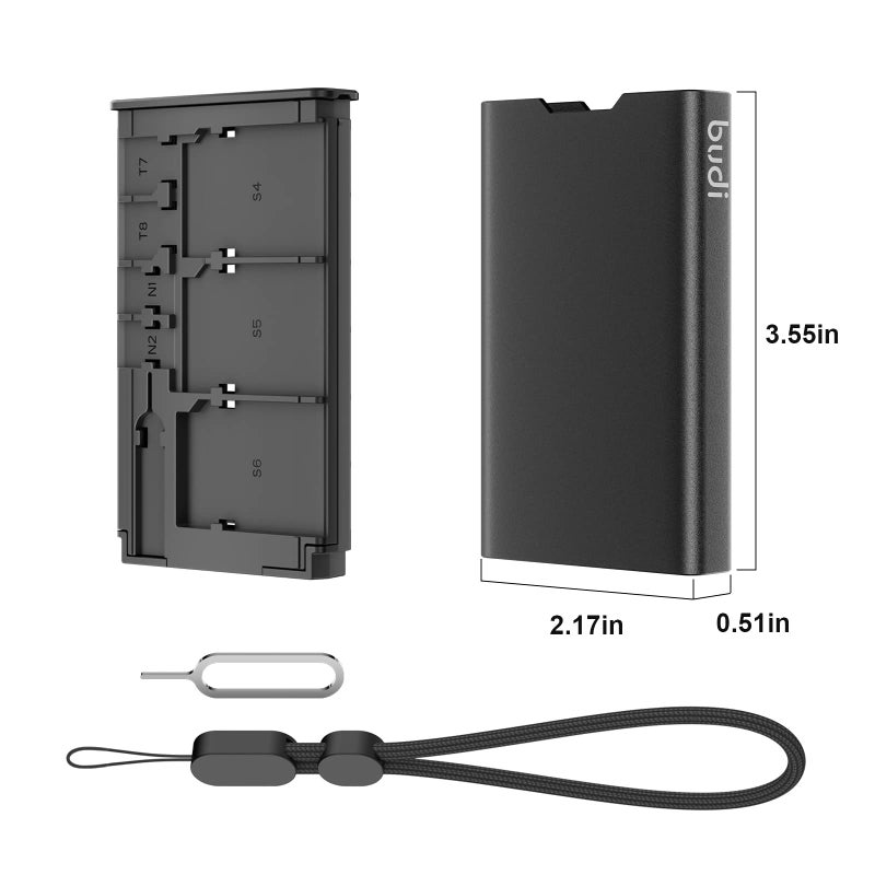BUDI Pop-up Design 30 Slots Memory Card Case Crush & Shockproof Wallet for 27 Micro SD SDXC SDHC TF Cards and 6 Cards/Micro SDHC/Micro Holder Organizer,Case Storage - Image 5