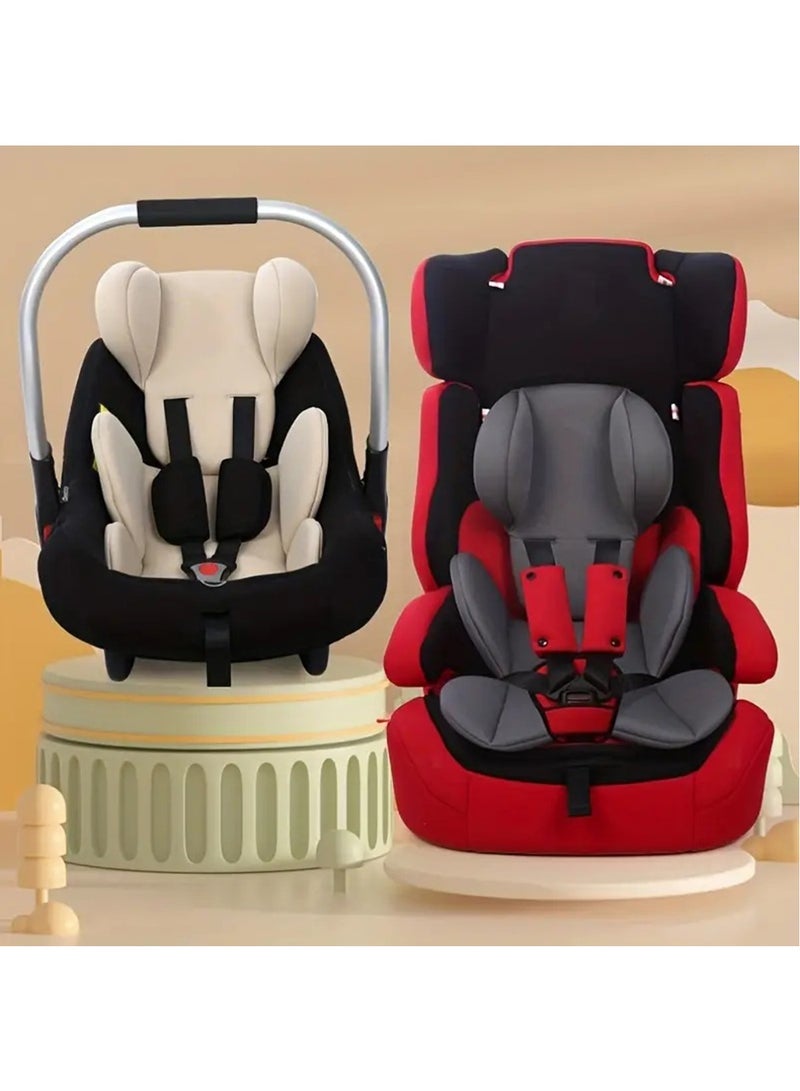 Hihonor Newborns Car Seat Cushion Insert | Newborns Car Seat Insert Pad | Carseat Head & Body Support | Head Neck Seat Insert Pad, Extra Soft Car Seat Insert Cushion Pad, Beige - Image 3