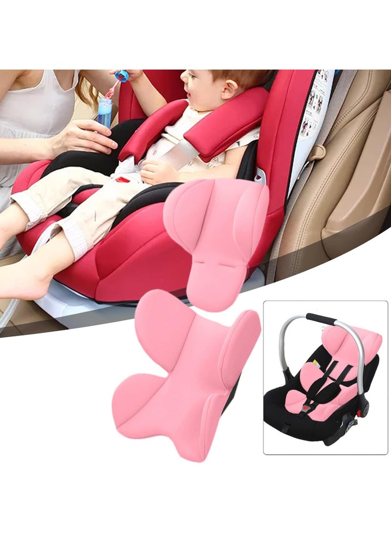 Hihonor Newborns Car Seat Cushion Insert | Newborns Car Seat Insert Pad | Carseat Head & Body Support | Head Neck Seat Insert Pad, Extra Soft Car Seat Insert Cushion Pad, Beige - Image 5