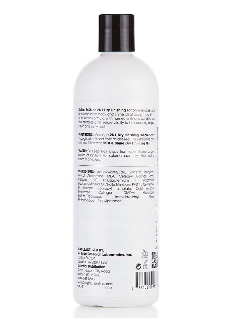 Design Essentials Design Essentials Define & Shine 2-N-1 Dry Finishing Lotion, for Frizzy and Curling Hair, 16 Ounce  - Image 2