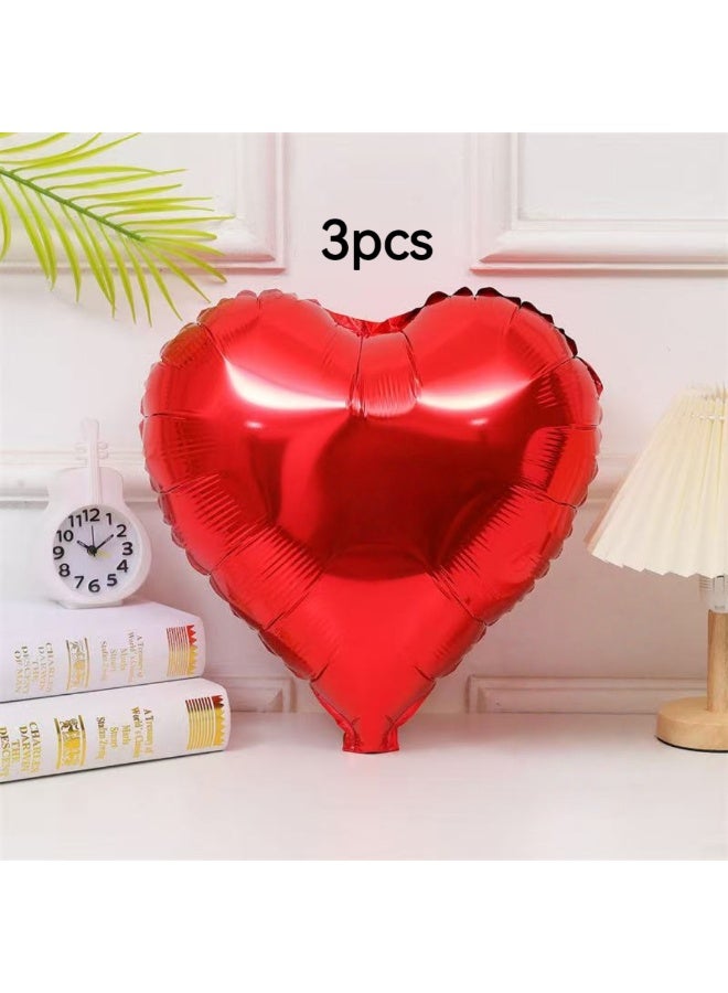 Multicolor Heart-Shaped Foil Balloons – 18-Inch Foil Balloons & 12-Inch Confetti Balloons for Birthday, Wedding & Party Decorations (Pack of 18 PCS) - Image 5