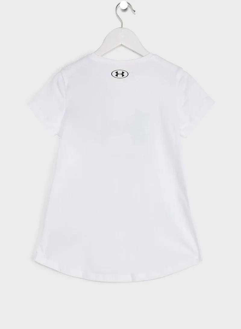 UNDER ARMOUR Girls' Sportstyle Logo Short Sleeve T-shirt