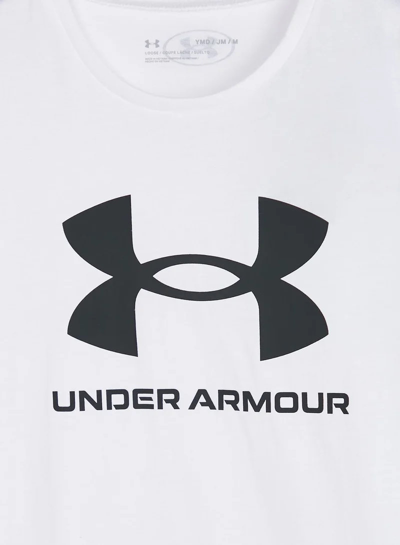 UNDER ARMOUR Girls' Sportstyle Logo Short Sleeve T-shirt