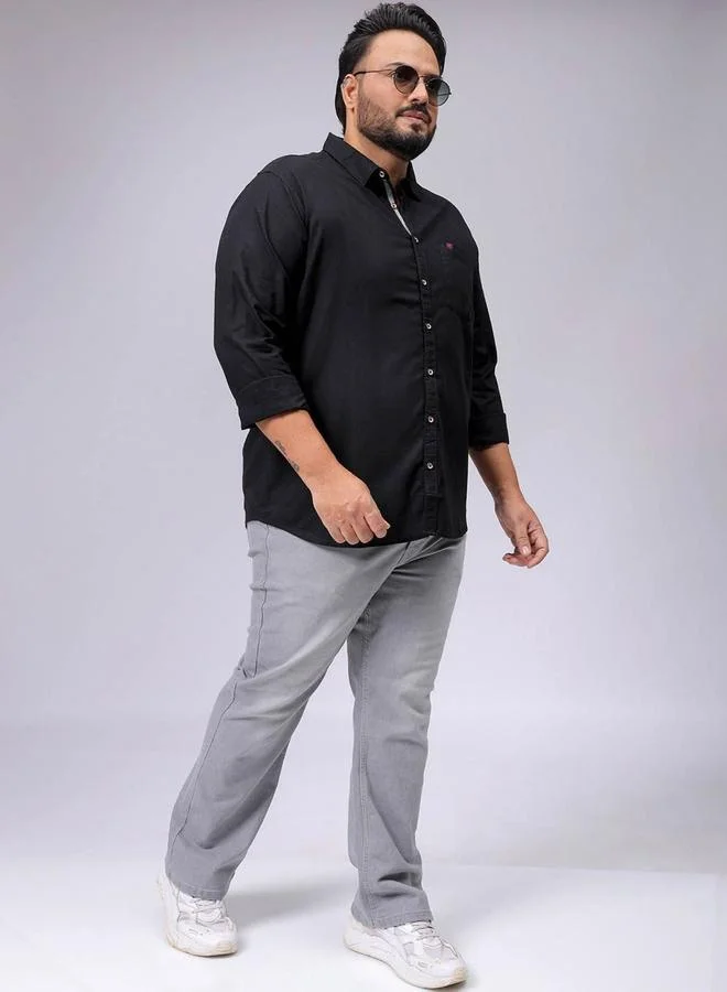 Take Two Plus Men Black Regular Fit Casual Shirt By HardSoda