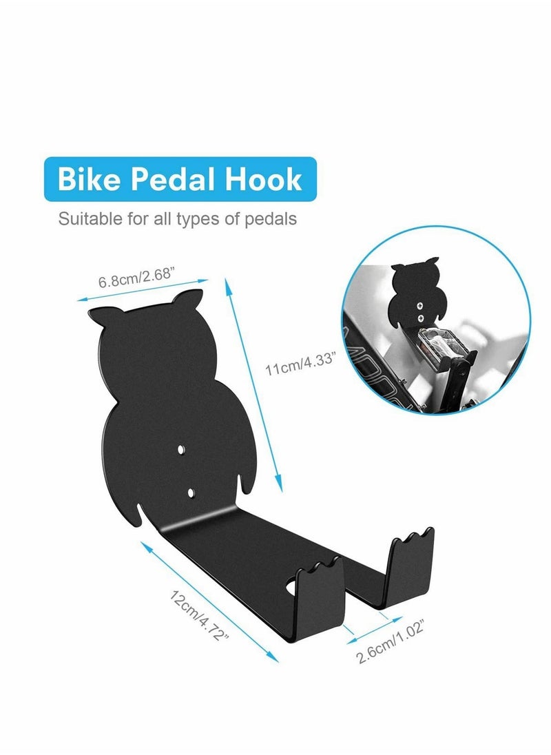SYOSI - Bicycle Wall Mount, 3 in 1 Bike Rack Wall Mounted Hanger Pedal Hook Wheel, Heavy Duty Bicycle Racks Pedal Hook for Bike Hook Storage - Image 1