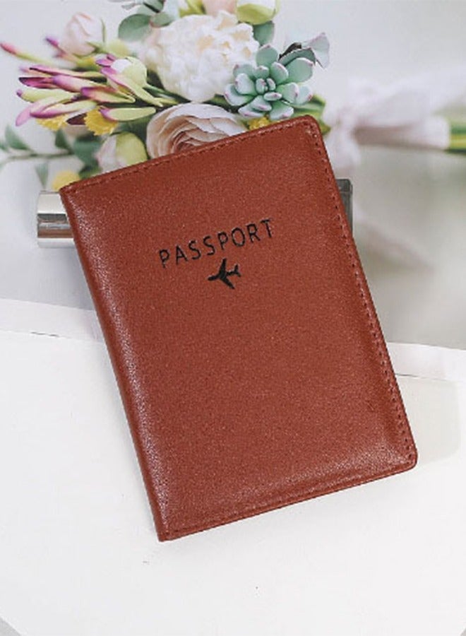 Passport Holder，Premium PU Leather Travel Passport Wallet，Multi Functional Anti-theft RFID Card Bag with Flashing Function - Image 2
