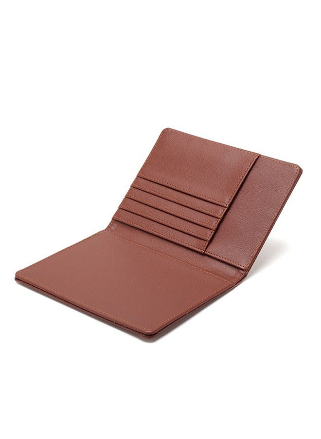 Passport Holder，Premium PU Leather Travel Passport Wallet，Multi Functional Anti-theft RFID Card Bag with Flashing Function - Image 5