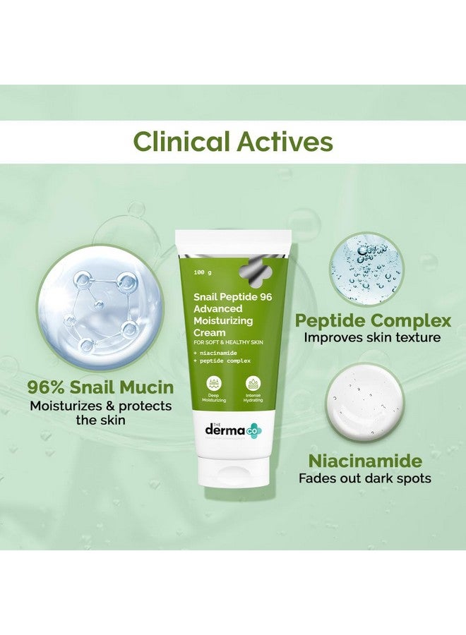 ذا ديرما كو كريم الترطيب المتقدم Snail Peptide 96 | مخاط الحلزون، النياسيناميد، مجمع الببتيد والبنتافيتين | ترطيب لمدة 24 ساعة | مرطب عميق التغذية وترطيب مكثف | كريم كوري - 100 جرام - Image 3