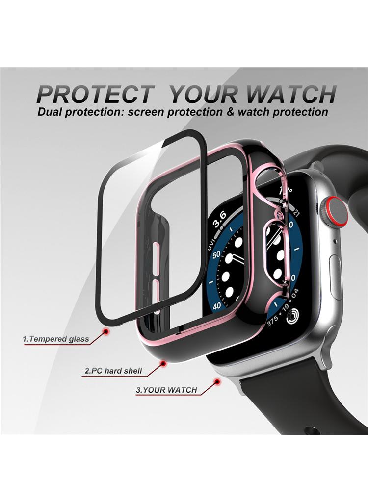 Y&D 2Piece Suitable For AppleWatch4/5/6/SE 40mm universal Watch Tempered Film Integrated Protective Case - Image 2
