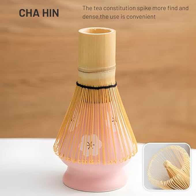 HIKKY Japanese Matcha Set 4Piece  Handmade Bamboo Whisk Chasen Scoop Bowl  Holder Authentic Ceremonial Kit For Green Tea Lovers - Image 5