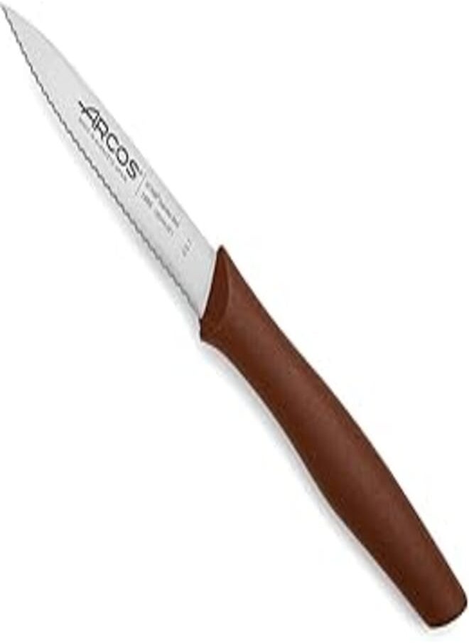 Arcos - Arcos Nova Serrated Peeling Knife - Brown, 100mm - Image 1