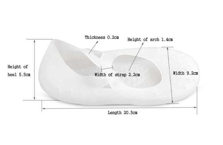 ZIVIK Moisturizing Silicone Gel Socks with Arch Support, Heel Cup with Breathable Holes for Heel Pain Relief, Plantar Fasciitis, Arch Support for Flat Feet, Shock Absorption Cushion Ankle Pad For Men and Women(Free Size) - Image 3