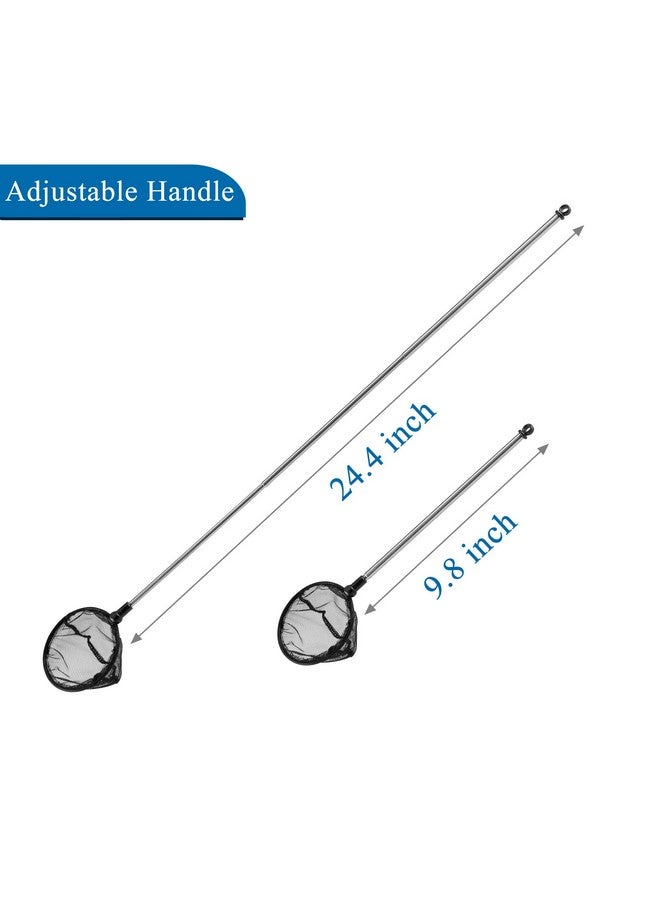 Mogoko Aquarium Fish Net, Fine Mesh Net For Fish Tank, Telescopic Fish Net With Extendable Stainless Steel Long Handle  - Image 2