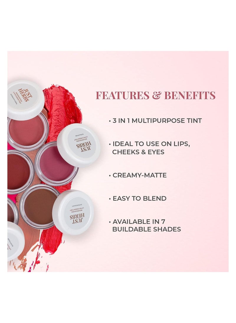 Just Herbs Just Herbs Ayurvedic Natural Lip and Cheek Tint Blush Creamy Matte  - Image 2