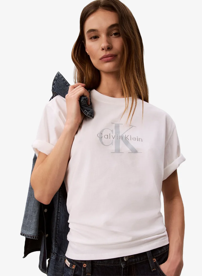 Calvin Klein Jeans  Monologo Relaxed T-Shirt for Women | Best Price UAE