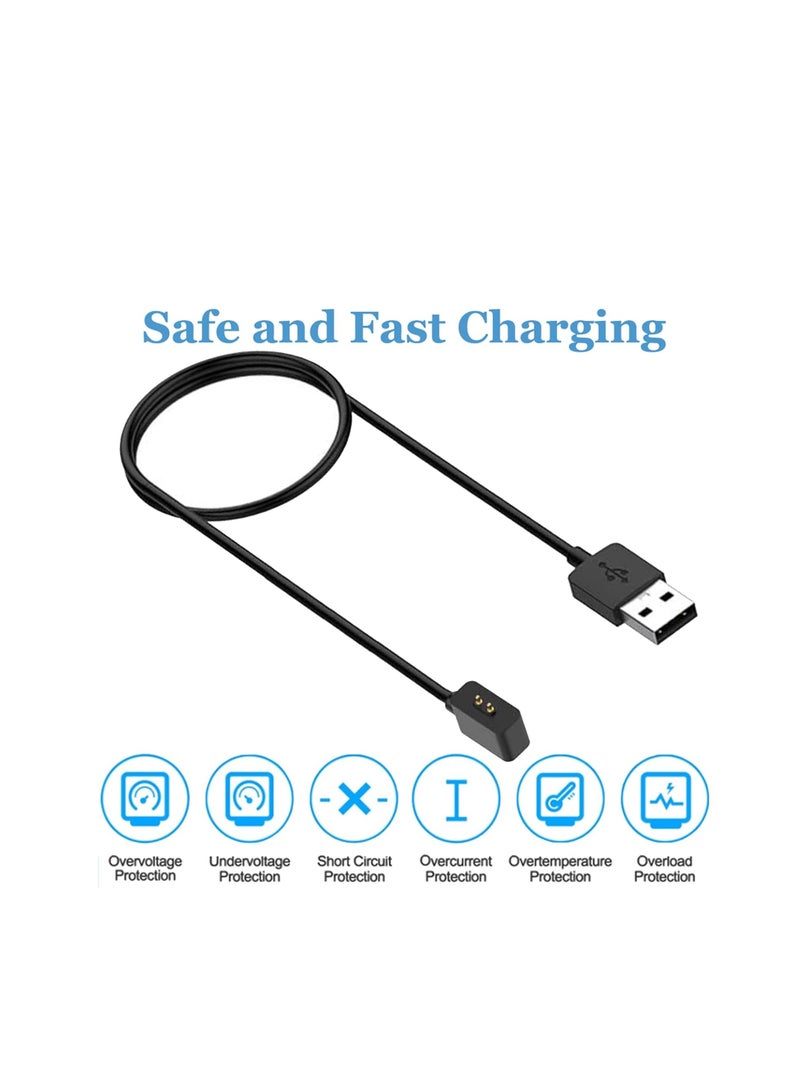 USB Charger for Xiaomi Smart Band 9/8/8 pro,MI 8, MI 7 Pro/Redmi Watch 3,3 lite,3 Active/Redmi Band 2 Watch,  Replacement USB Charger Charging Clip Cable Base Data Sync (100cm, Black) - Image 5