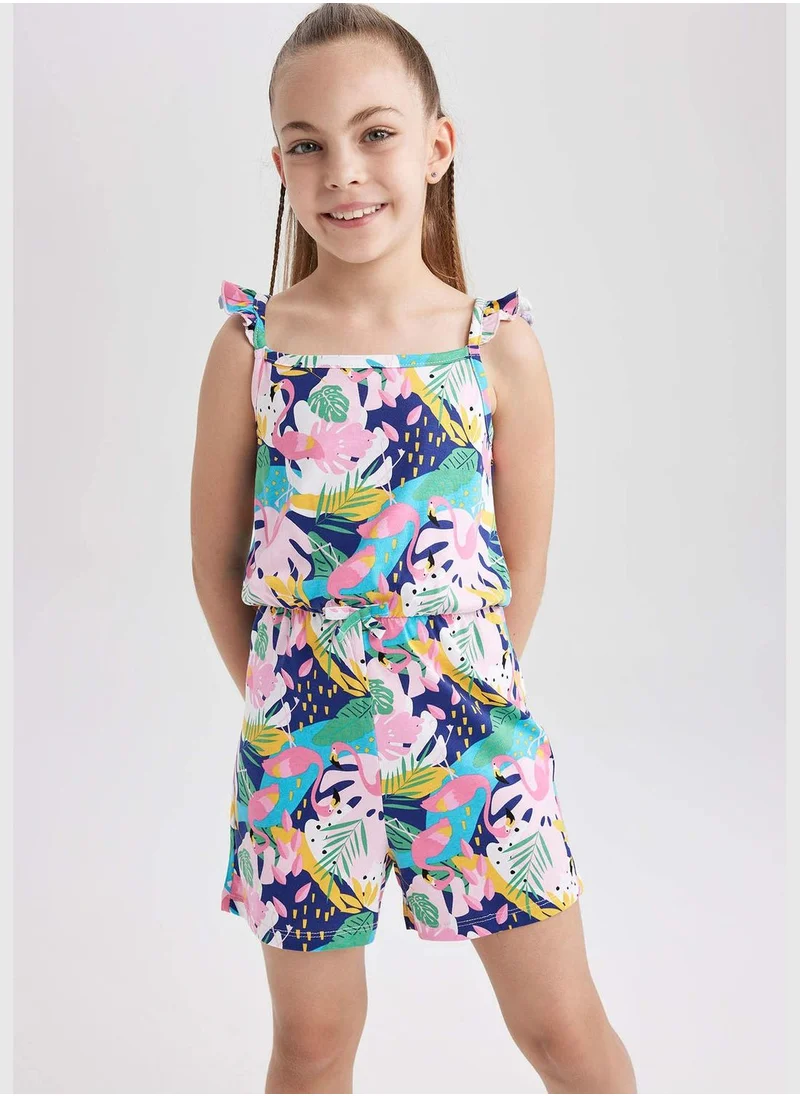 ديفاكتو Short Dungarees With İce Cream Pattern