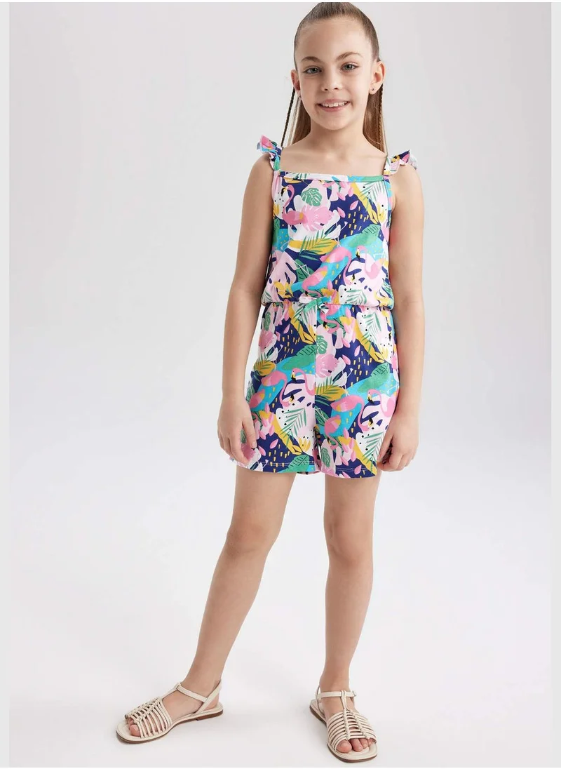 ديفاكتو Short Dungarees With İce Cream Pattern