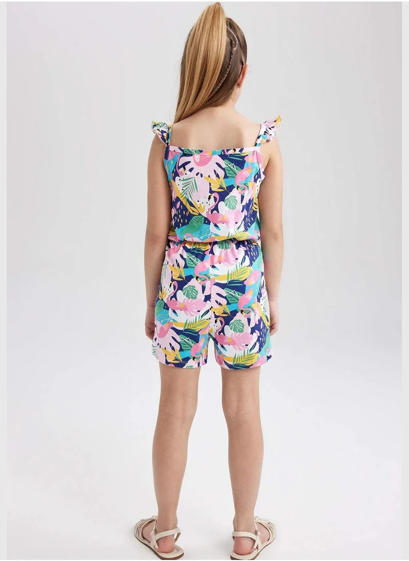 ديفاكتو Short Dungarees With İce Cream Pattern