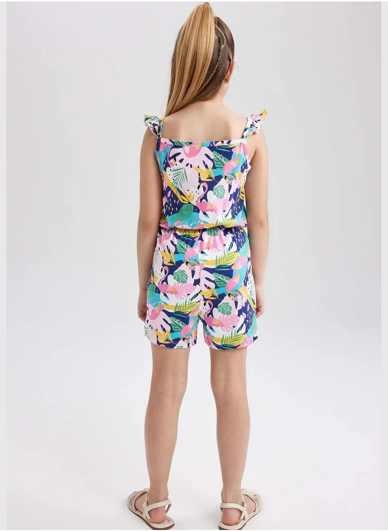 ديفاكتو Short Dungarees With İce Cream Pattern