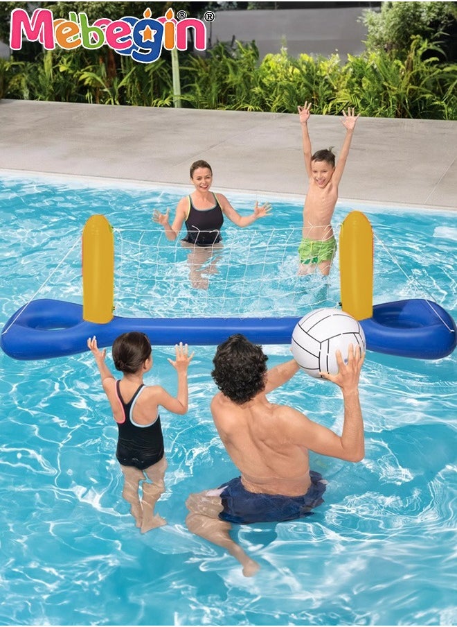 MEBEGIN 244*64cm Volleyball Net Set with a Ball, Inflatable Pool Float Set, Inflatable Water Games, Pool Floating Toys, Summer Swimming Floaties, Convenient to Store or Bring Along for Vacations and Pool-hopping Adventures  - Image 5