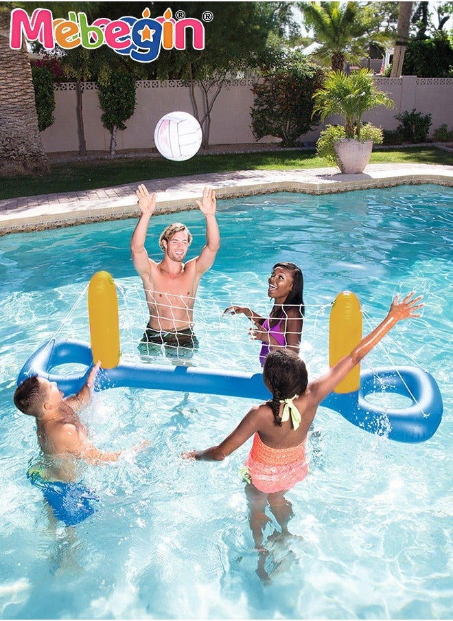 MEBEGIN 244*64cm Volleyball Net Set with a Ball, Inflatable Pool Float Set, Inflatable Water Games, Pool Floating Toys, Summer Swimming Floaties, Convenient to Store or Bring Along for Vacations and Pool-hopping Adventures  - Image 4