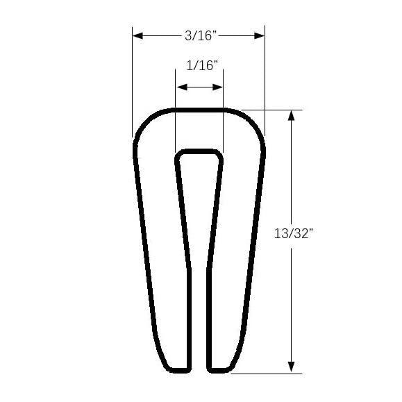 Protalwell Clear Rubber Edge Trim，U Channel Silicone Rubber Edge Trim, 1/16" Slot, Fit for 0-3/32", White Color, Edge Protector for Car Doors, Sheet Metal Parts - Image 3