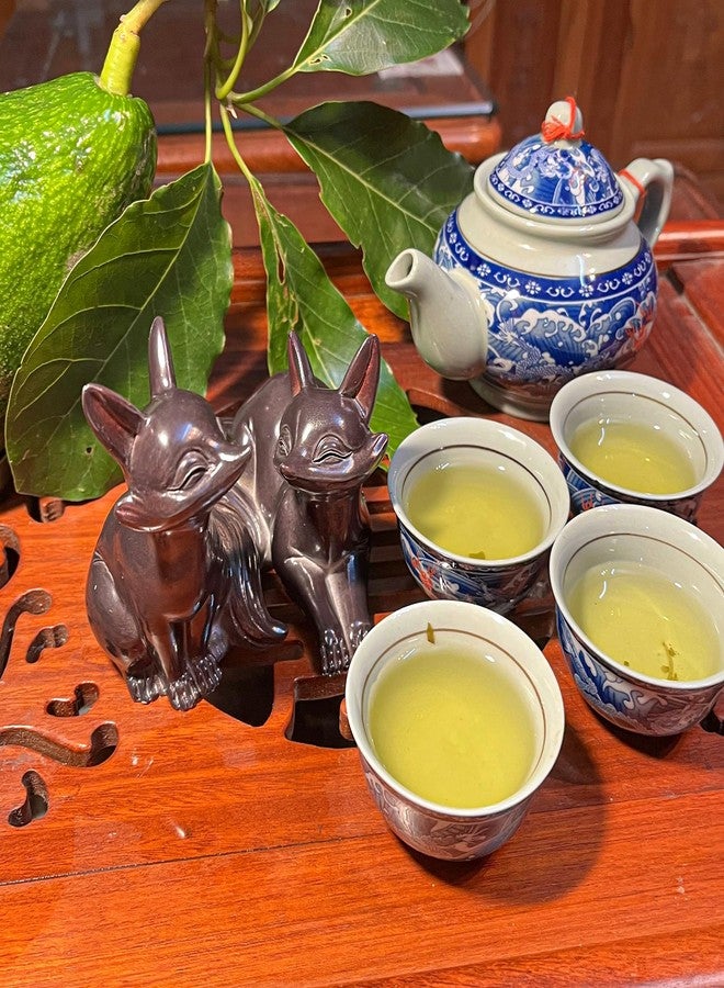 BuleVina 2PCS Color Changing Tea Pet Set, Handcrafted Resin Feng Shui Kungfu Lucky Tea Decoration Ornament for Gongfu Teahouse Teatable - Image 5