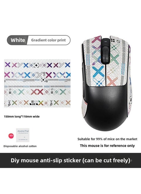Universal Universal Mouse Non-slip Stickers Diy Mouse Stickers Back Stickers Side Skirts Sweat-absorbent Sweat-proof Palm Stickers Keyboard Camera-Color: 1 Gradient Color Print
