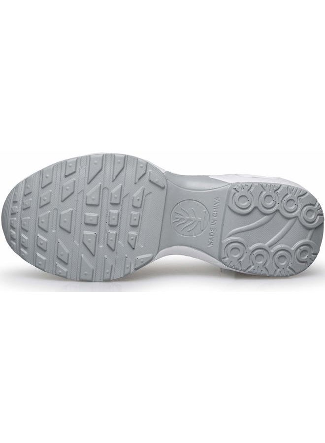 DOUSSPRT Womens Walking Sneakers Slip on Sock Shoes Lady Girls Nurse Mesh Air Cushion Platform Loafers Fashion Casual Light Grey US Size 9 9.5 - Image 4