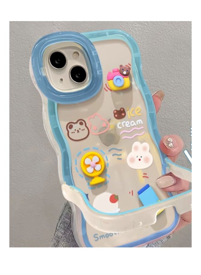 Generic - Mobile Phone Case Apple 15 pro max Protective Case Girls Anti-fall Watching Drama Stand Stand High-grade Cute Style - Image 1