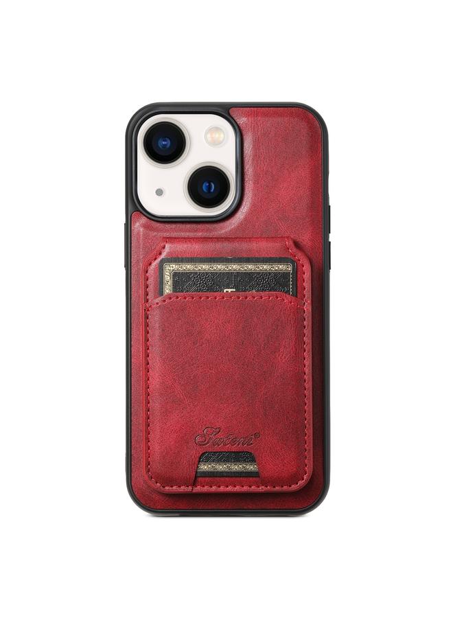 Suteni Case For iPhone 14 Plus H15 MagSafe Oil Eax Leather Detachable Wallet Back Phone Case - Image 1