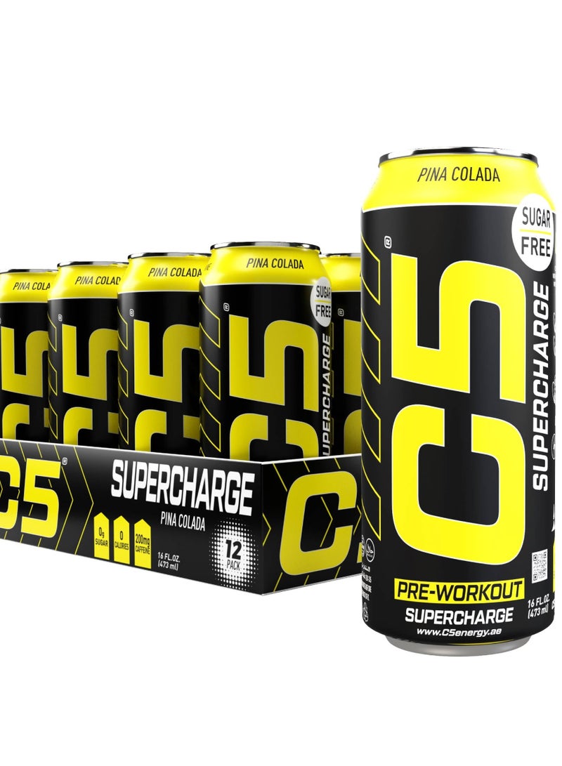 C5 SUPERCHARGE Sugar Free Pina Colada 473ml  Pack of 12