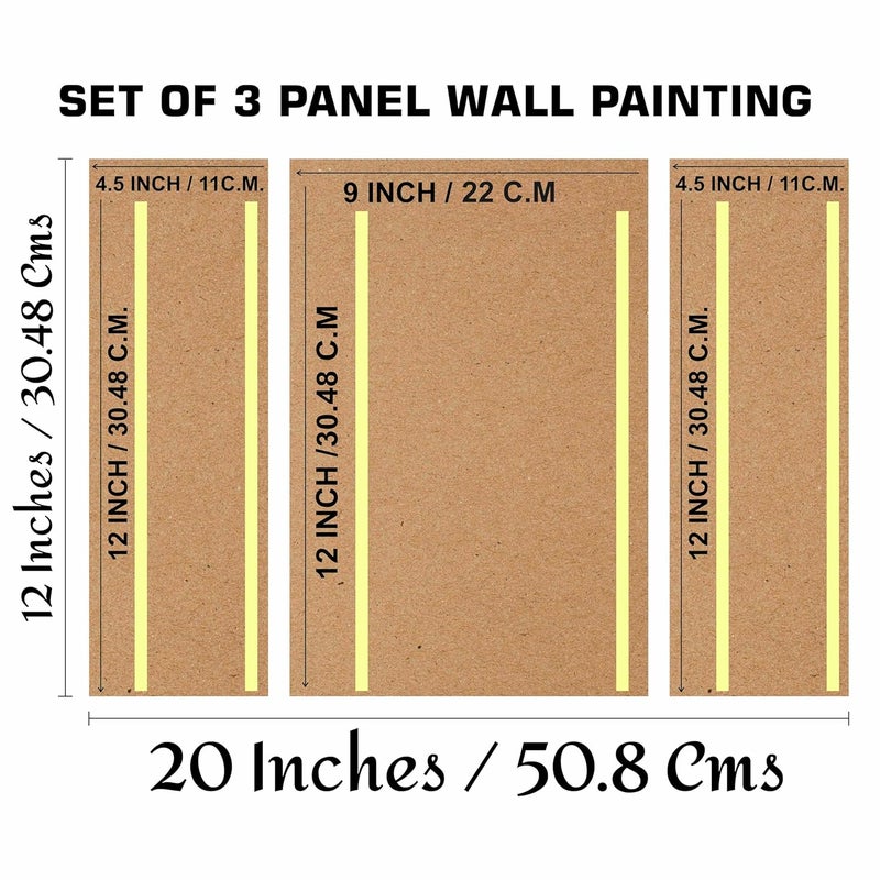 SAF Paintings flower pot for Wall Decoration - Set Of 3, 3d modern art Painting for Living Room Large Size with Frames for Home Decoration, Hotel, Office painting 50.8 cm x 30.48 cm SANFJM36037 - Image 4