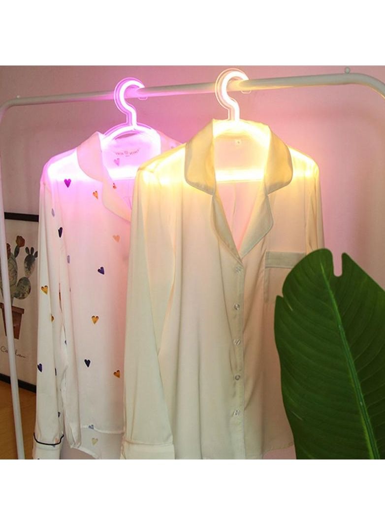 2 pcs LED Neon Light Sign Clothes Stand USB Powered Decorative Lights Hanger Light for Bedroom Clothing Store Wall Décor  - Image 3