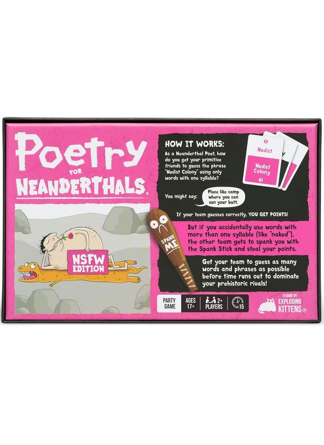 Exploding Kittens LLC Exploding Kittens Presents Poetry For Neanderthals Nsfw Edition Adult Party Games Card Games For Adults & Teens Hilarious Outdoor Games For Friends Competitive Word Guessing Fun Games For Adults  - Image 5