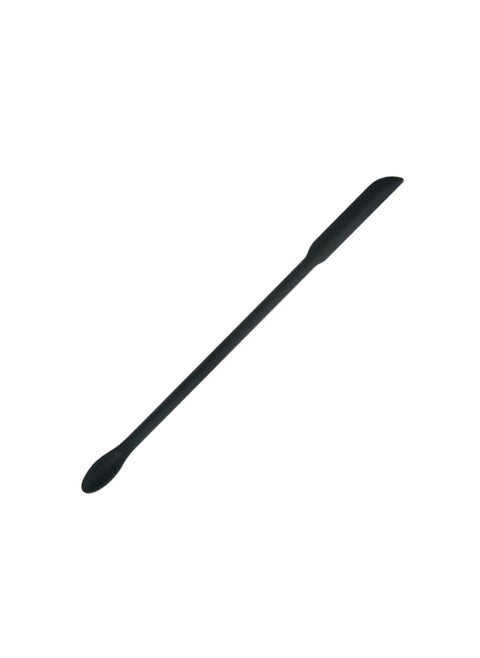 Mini Silicone Double-headed Sharp Scraper Spoon Cosmetic Skin Care Products Extraction Tool Set Including Avocado Jam Scraper-Specifications:Double-head Foundation Shovel Black# Small Size