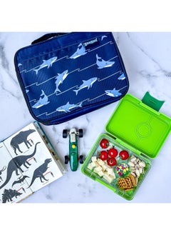 Yumbox Yumbox Jurassic Green Snack Box with Dinosaur Tray - 3-Compartment Bento 6.7x5.1x1.8 | Kid-Friendly | Healthy Snacks | BPA-Free & Easy Clean  - Image 4