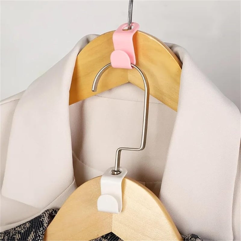 Blue Hanger Connector Hooks 260pcs Space Saving Closet Wardrobe Rack Organizer - Image 3