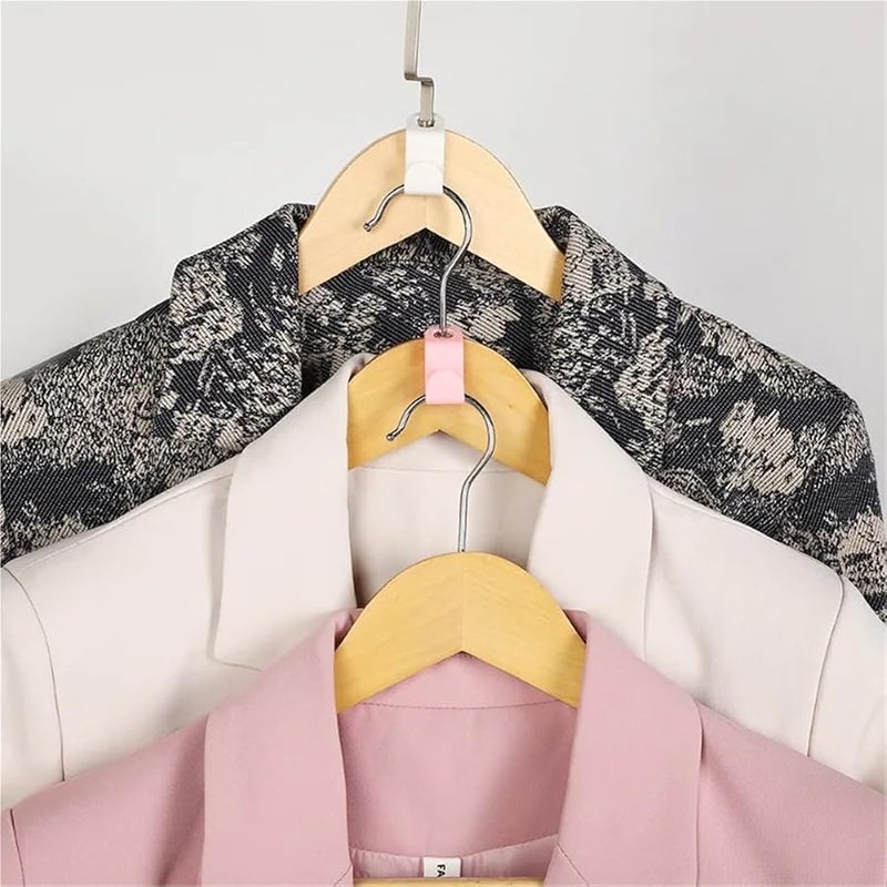 Blue Hanger Connector Hooks 260pcs Space Saving Closet Wardrobe Rack Organizer - Image 4