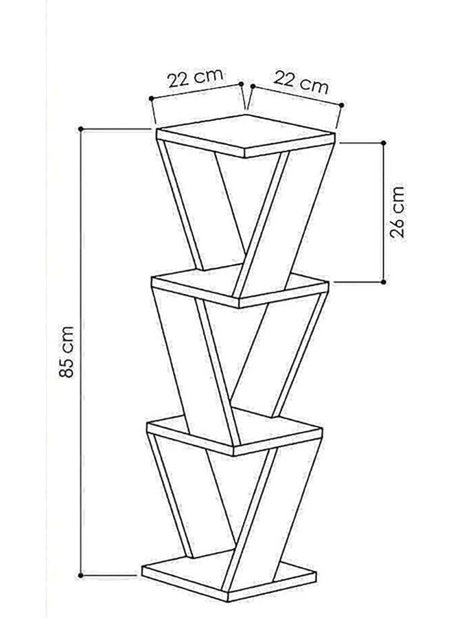 Horoof Home Horoof Home® Modern Zigzag Wooden Corner Shelf  - Image 2